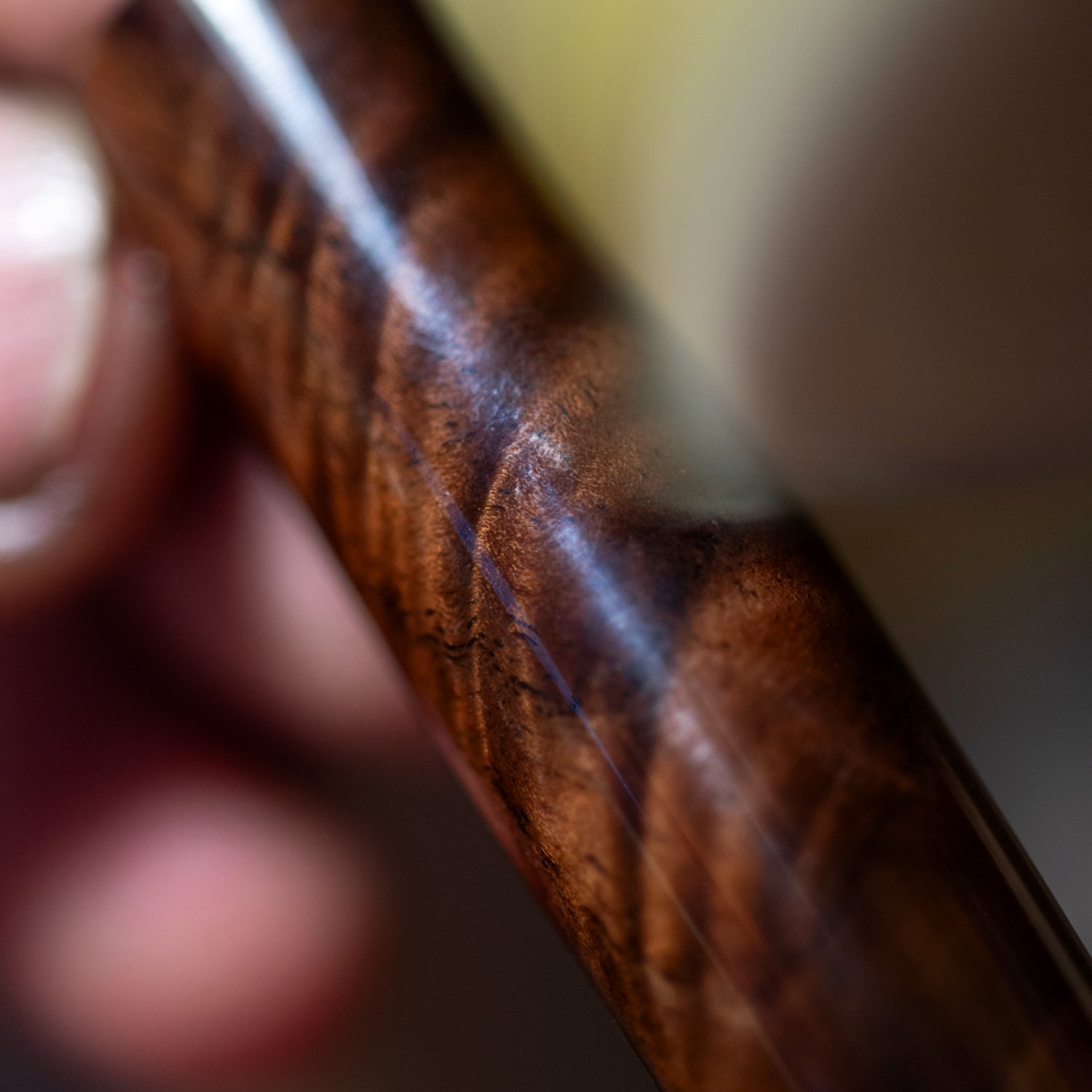 Polishing a walnut Aeon by hand